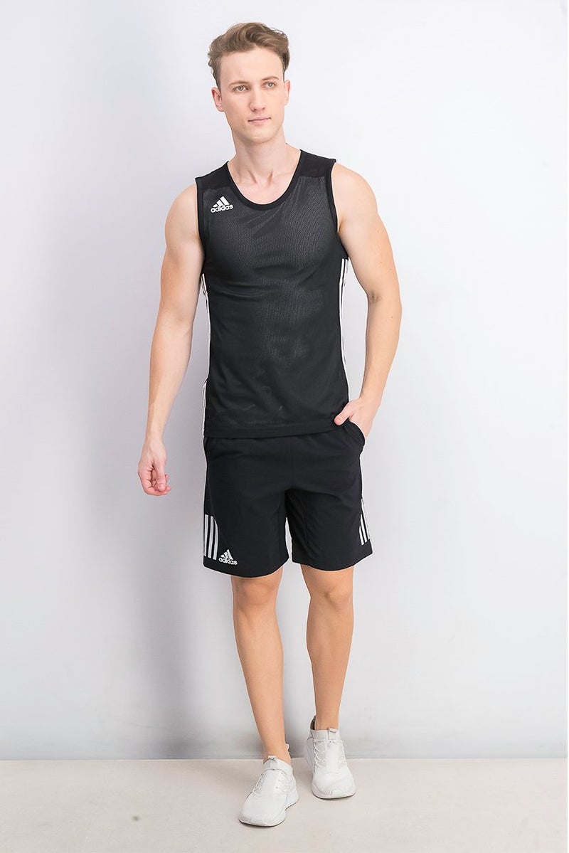 Adidas قميص رياضي بلا أكمام للرجال، أسود - Image 2